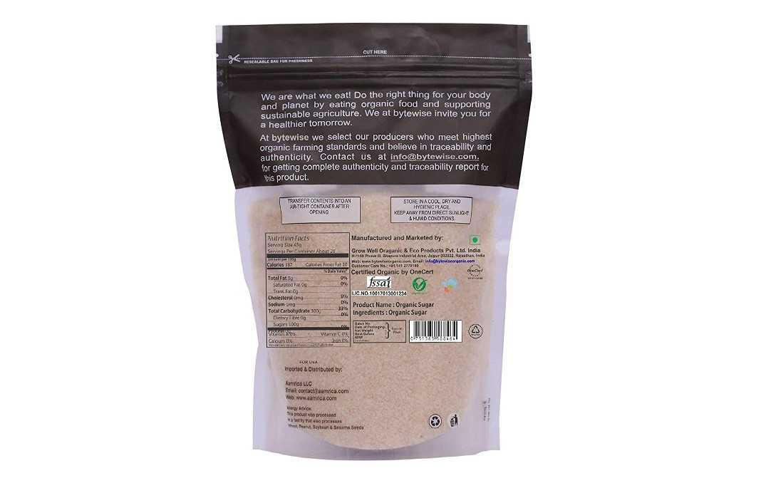 Bytewise Organic Sugar (Cheeni)    Pack  908 grams